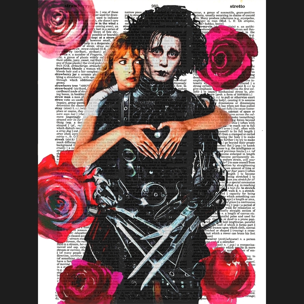 Edward Scissorhands Horror Gothic Love Art Print